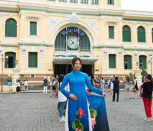 Saigon Post Office Ao Dai